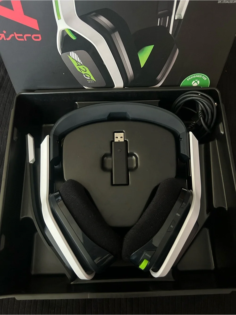 Logitech Astro A20 Wireless Gaming Headset - Black, White & Green